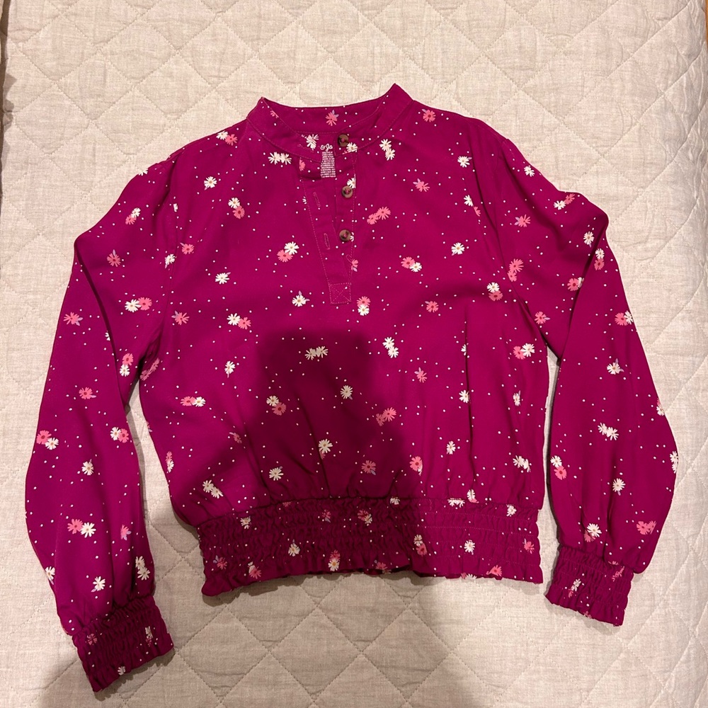 Cat & Jack Floral Top Sz M (8)